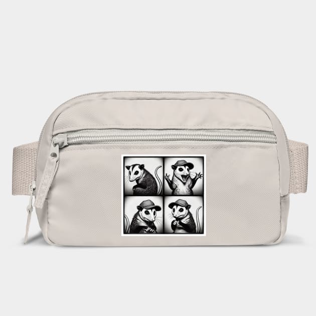 Adorable Feral Possum in dad hat Funny Photobooth design by Luxinda