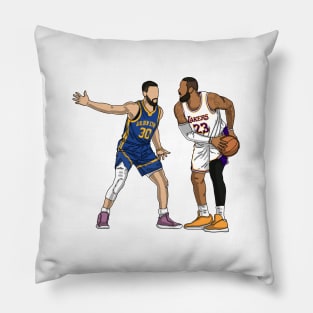 LeBron James Vs Steph Curry Pillow