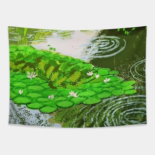 water and leaves Tapestry