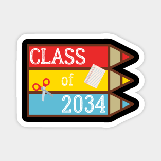 Class Of 2034 Teacher Students First Day Kindergarten Pencils Magnet