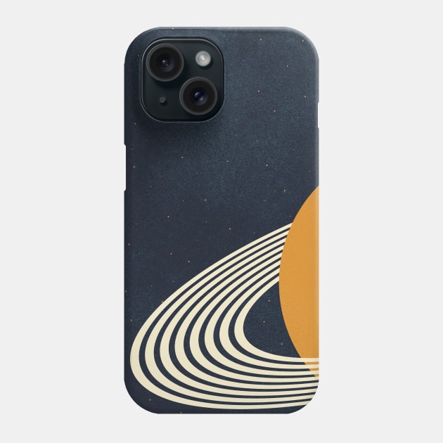 The lonely ringed planet Phone Case by Liam Warr