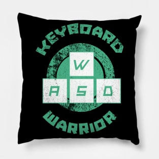 Keyboard Warrior (Green) Pillow