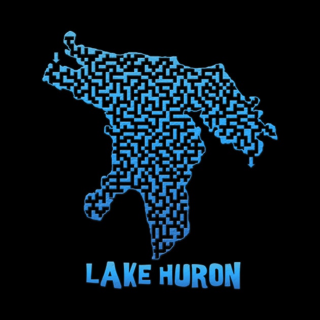 Lake Huron Outline Maze & Labyrinth by gorff