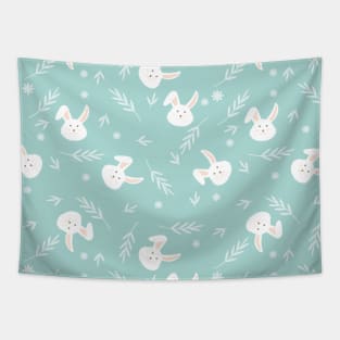 bunny with flower  pattern Tapestry