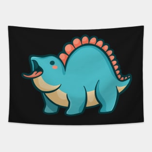 Mlem, cute stegosaurus, dinosaur Tapestry