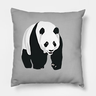 Pandas on Grey Pillow