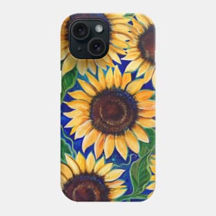 Happy sunflower garden by Renee L. Lavoie Phone Case