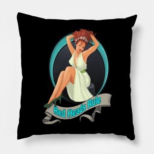 Red heads rule Pillow