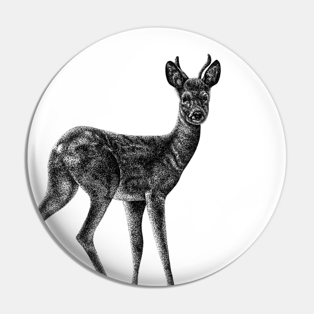 Roe deer stag - animal ink illustration Pin by lorendowding