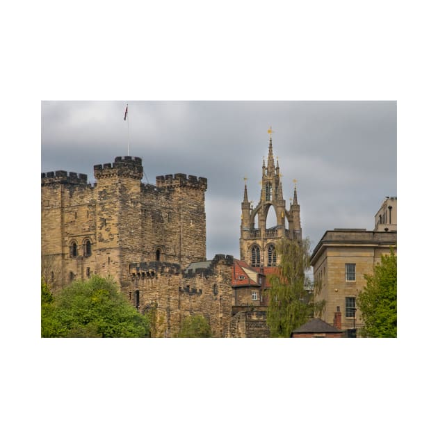 Newcastle upon Tyne cathedral and 'new' castle by Violaman