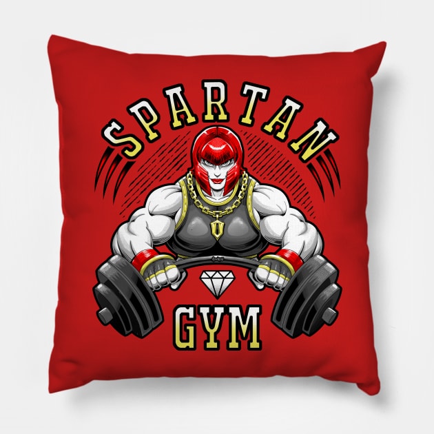 Spartan Gym Pillow by Andriu