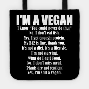 I'm a vegan Tote