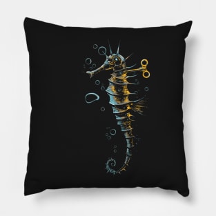 mechanical seahorse Pillow