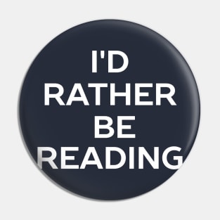 Funny Bookworm Reading T-Shirt Pin