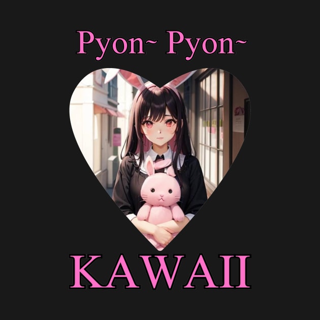 Bunny Pyon Pyon Kawaii Anime Girl by Clicks Clothes