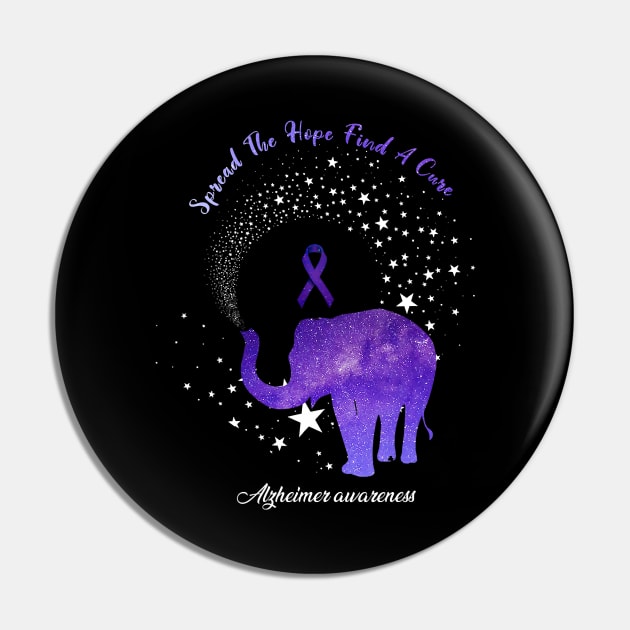 Alzheimer Awareness Spread The Hope Find A Cure Gift Pin by thuylinh8