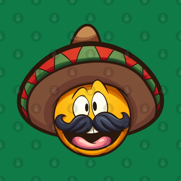 Cartoon Mexican emoticon. by memoangeles