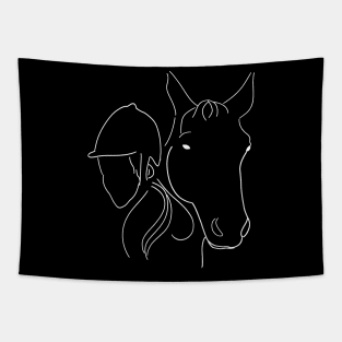 Horse and girl Tapestry