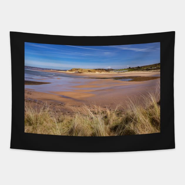 Broughton Bay, Gower, Wales Tapestry by dasantillo