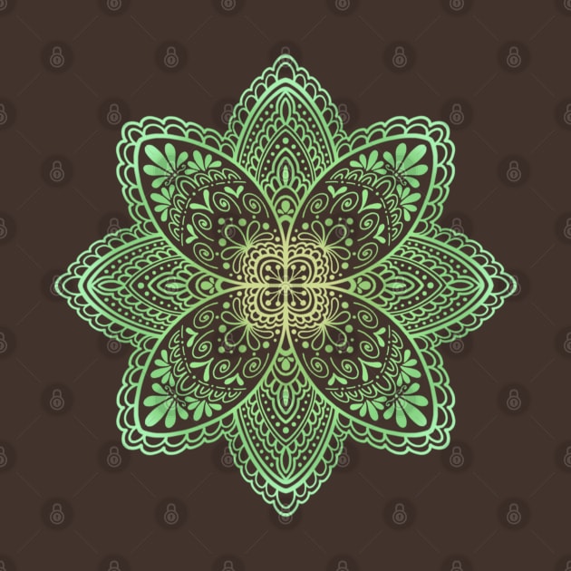 Playful Mandala in Green by Shine Design Blossom