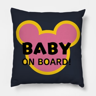 Cute Baby Girl on Board! Pillow