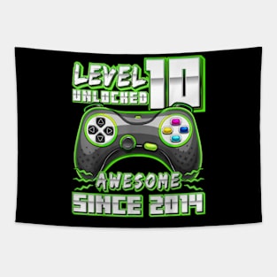 10th Birthday Gamer 10 Year Old Bday Boy Ten Son Tapestry