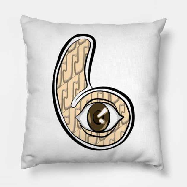 Alphabetoon #9 Pillow by Leo Pringadhy