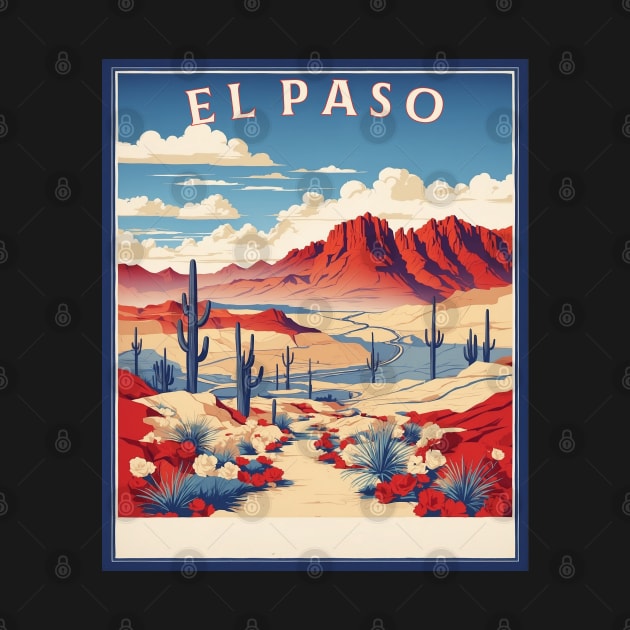 El Paso United States of America Tourism Vintage Poster by TravelersGems