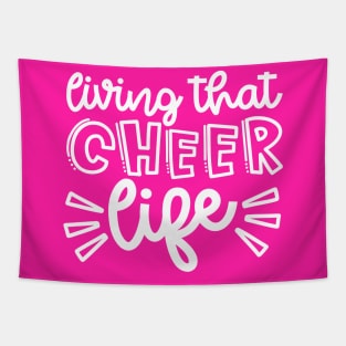Living That Cheer Life Cheerleader Cheer Mom Cute Tapestry