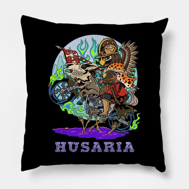 Steel Guardians: Polish Winged Hussars in Metal Pillow by Holymayo Tee