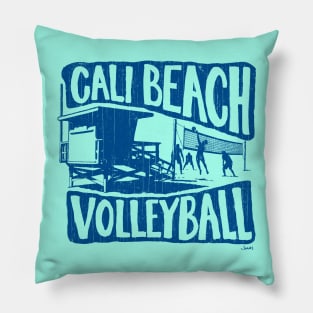 Cali Beach Volleyball (Blue) Pillow
