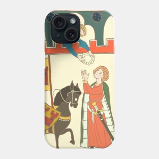 Medieval Courtly Love Scene Phone Case