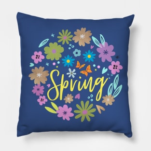 Spring Flowers Season Pillow
