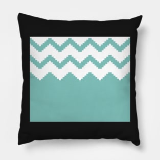 Zigzag geometric pattern - blue and white. Pillow