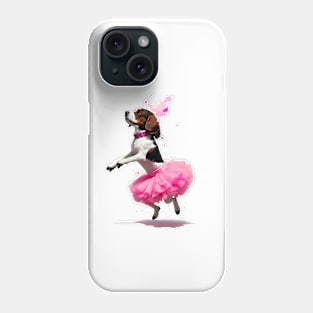 Flying High: Cocker Spaniel Pink Tutu Tee Phone Case