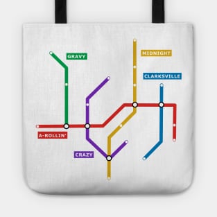 Rock And Roll Train Station Map Tote