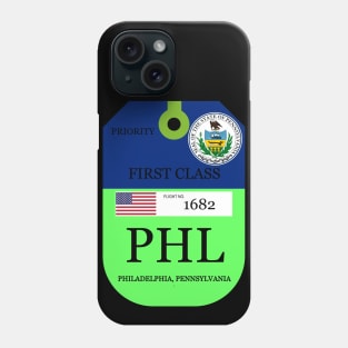 Philadelphia airport luggage tag Phone Case