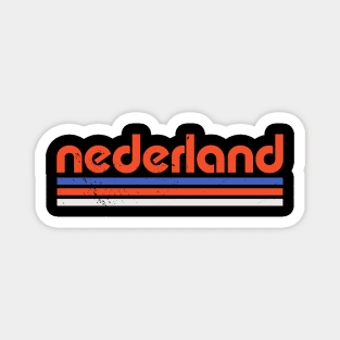 Retro Netherlands Football // Vintage Grunge Dutch Pride Word Art Magnet