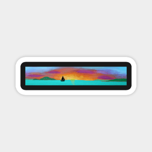 Sunset Bahamas Strip Magnet