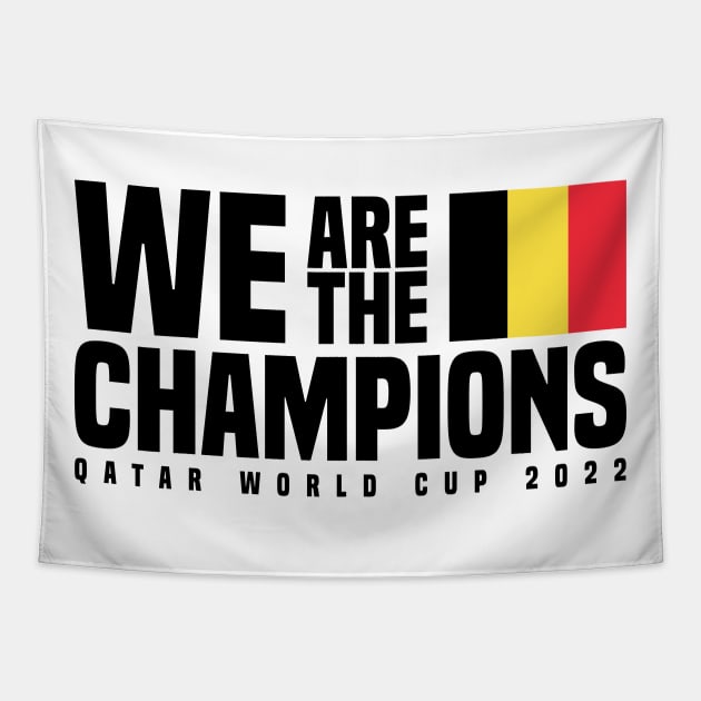 Qatar World Cup Champions 2022 - Belgium Tapestry by Den Vector