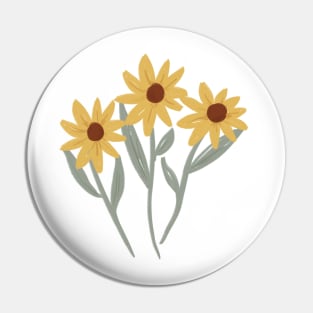 cute sunflower bouquet illustration Pin