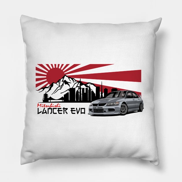 Mitsubishi Lancer evo 7, evo 8, evo 9, JDM Pillow by T-JD