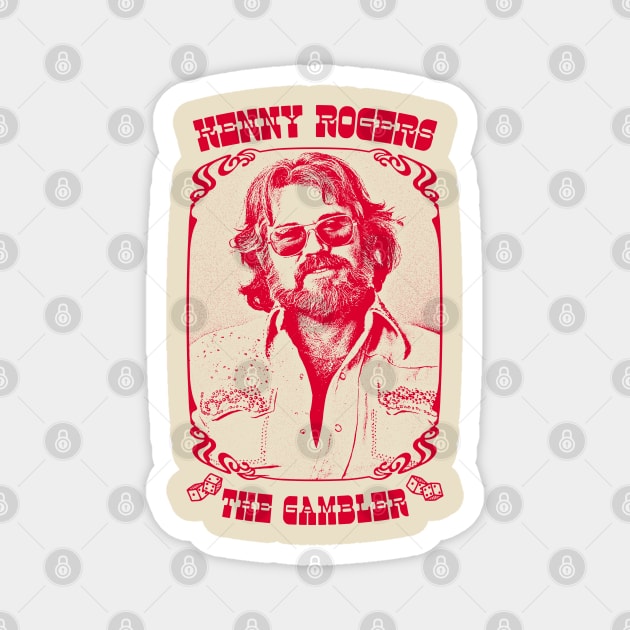 Kenny Rogers /\/\/\/ Original Fan Art Design Magnet by DankFutura