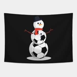 The Soccer Snowman Festive Christmas Tapestry