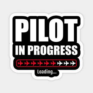 Pilot in progress red plane bar Magnet