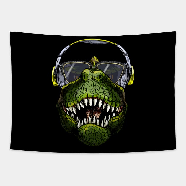 Cool T-Rex Tapestry by WorldDinosaurs