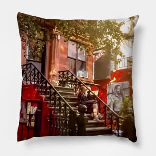 East Village, Manhattan, NYC Pillow