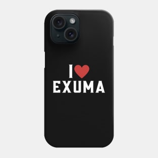 I Heart Love Exuma Bahamas islands Phone Case