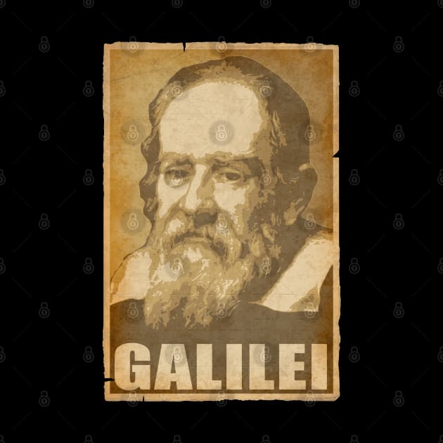 Galileo Galilei Propaganda Poster Pop Art by Nerd_art