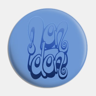 London lettering art - baby blue Pin